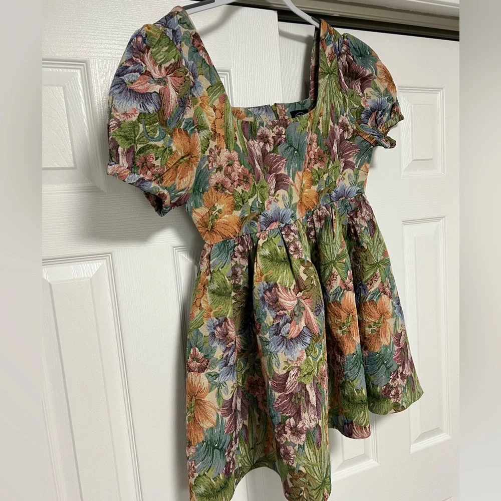 Cider vintage inspired floral mini dress size large - Picture 5 of 9